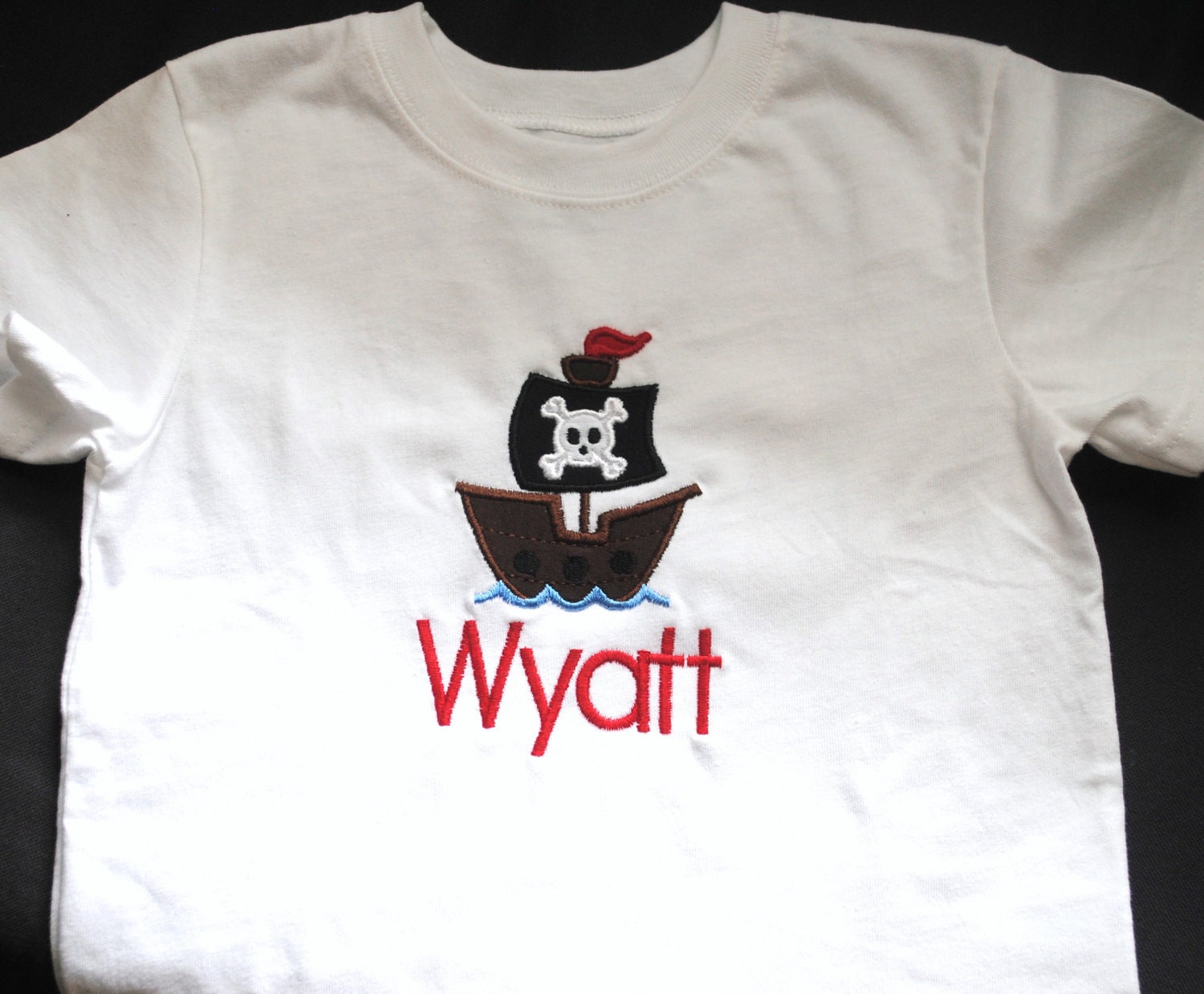 Pirate ship shirt or onesie personalized with name