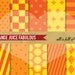 Digital Scrapbooking Paper Pack ORANJE JUICE FABULOUS Printable Patterns Backgrounds Instant Download