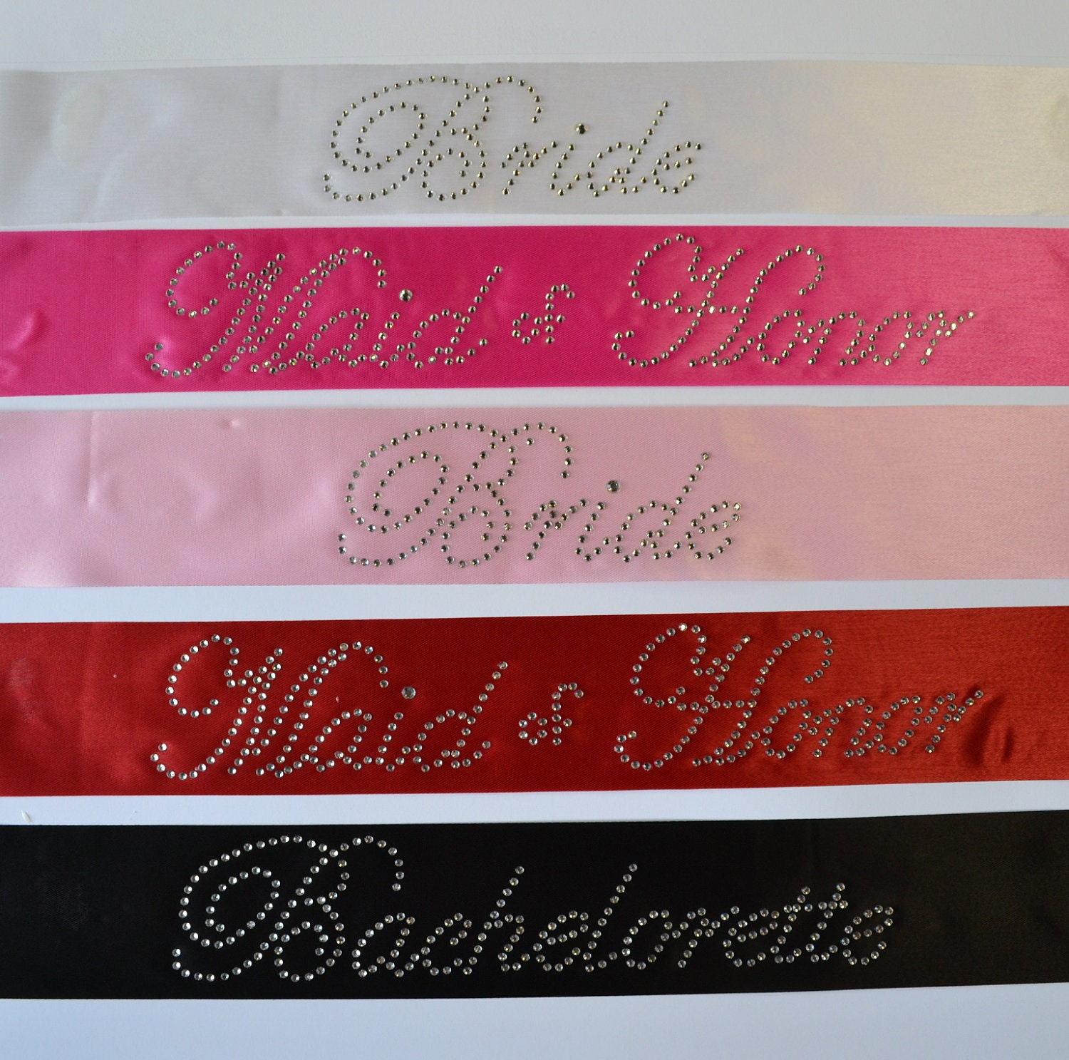 Rhinestone Bachelorette Party Sashes Bride Sash Bridesmaid Sash