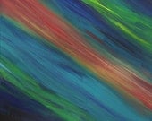 Northern Lights Aurora Borealis Original Acrylic Painting