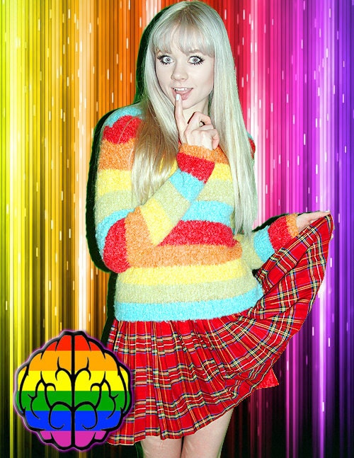 90s Rainbow Gay Pride Sweater
