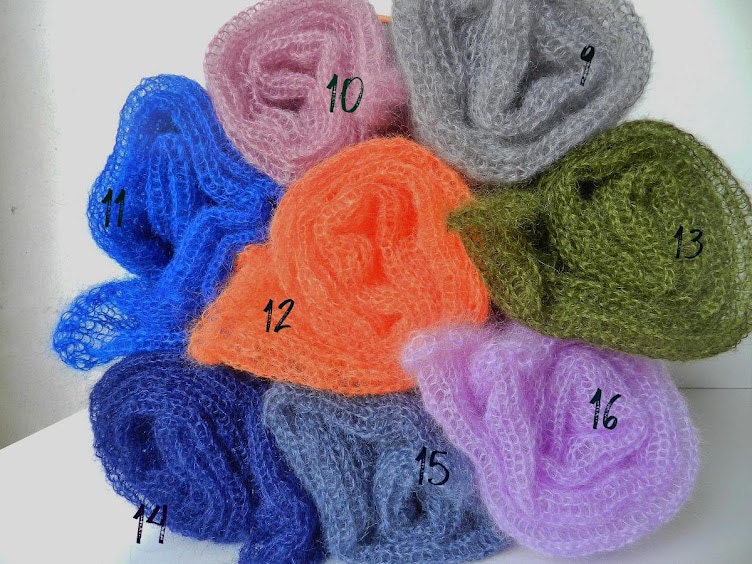 Mohair wrap Baby wrap Newborn baby wrap Photography prop Knit mohair blanket Stretching baby wrap Baby cocoon