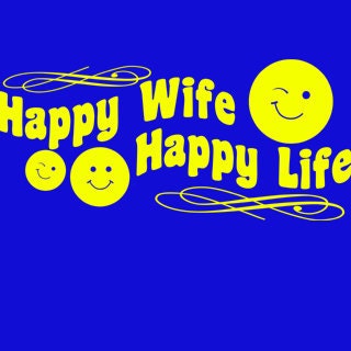 Happy Wife Happy Life T-Shirt Funny Husband Mom Anniversary Gift Wedding Gag Tee Shirt Tshirt Mens Womens Kids S-3XL