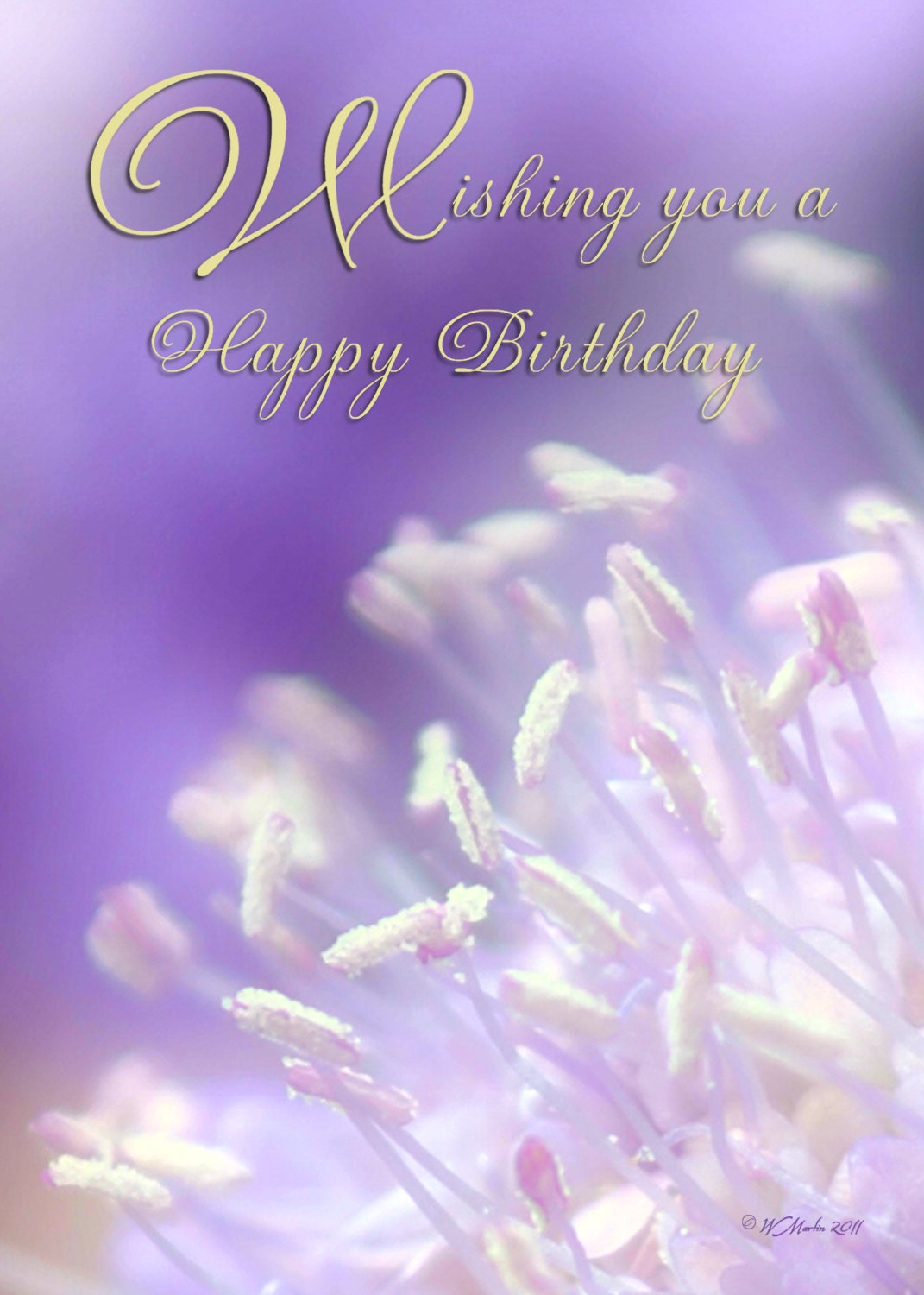 Purple Flowers Greeting Card