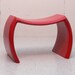 SALE NOW 712.50 IDEA Bench Red Handcrafted Laminated Sculpted Wood, Contemporary Modern Art, Studio Design, Mid-Century