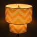 Lamp Shade Chevron Zig Zag Drum Lampshade 2 Tier in Mustard Yellow