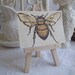 Escort Cards, Individually handpainted, made to order, seating card, place card, favor, art card, Handpainted "Honey Bee"