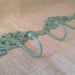 Shabby chic distressed swirly Iron 5 hook key or coat hook hanger metalrobin's egg blue