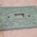 single light switch cover plate fleur de lis shabby chic robin's egg blue