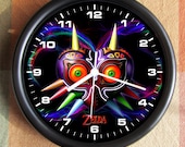 The LEGEND of ZELDA  Majoras Mask Link Nintendo Video Game blue10 inch Resin Wall Clock Fathers Day Graduation Christmas QuickShip