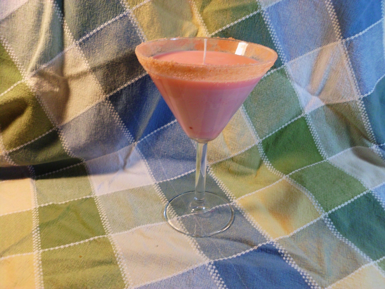 30% OFF.. Handmade Soy Candle, Cosmopolitan in Martini Glass