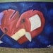 Valentine's Day Gift, Original Acrylic Painting, "Remnants of a Broken Heart", 12 x 16" on Flat Canvas Board, No Frame