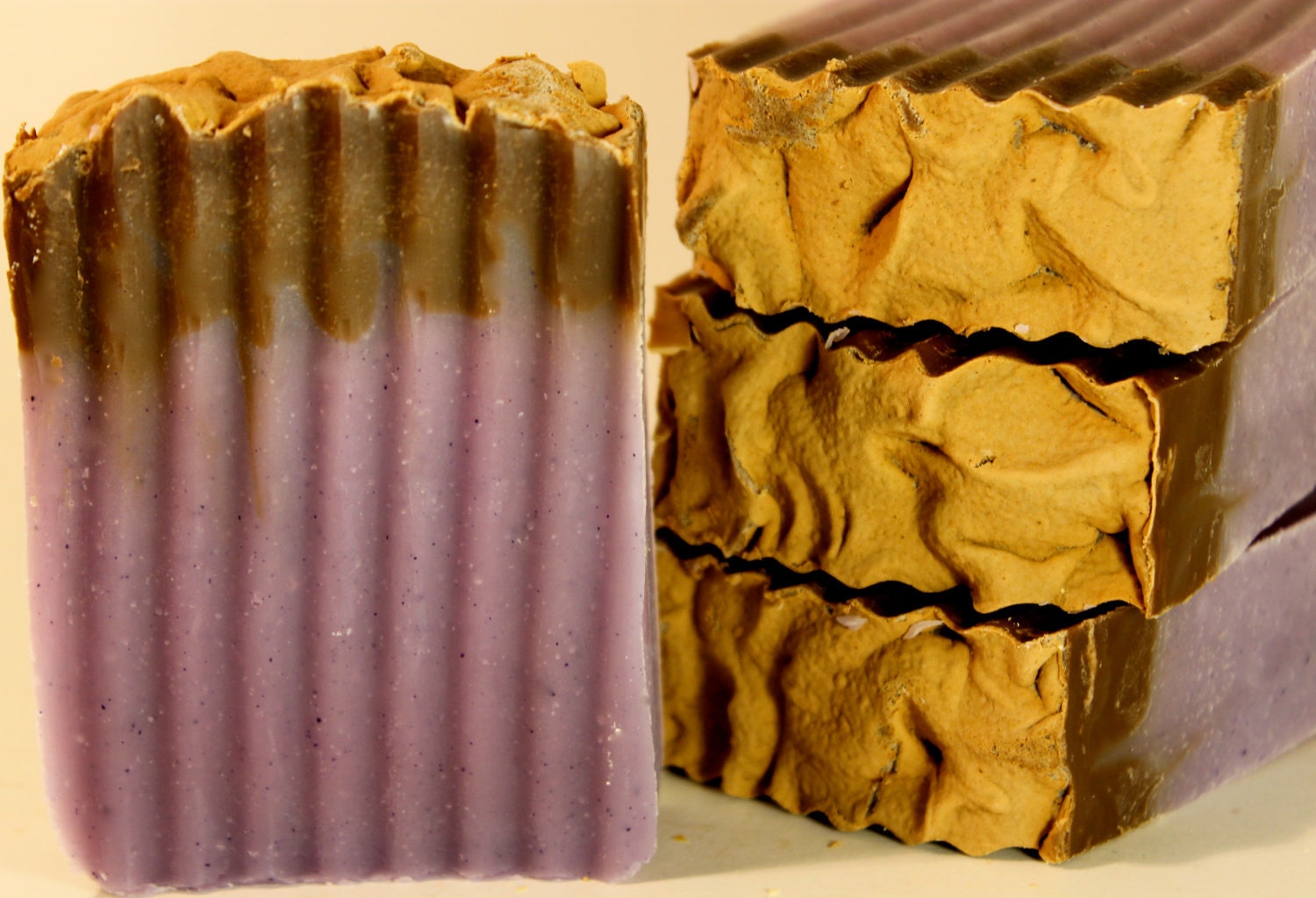 Lavender Chocolate Shea & Mango Butter Handmade Vegan Decadent Spa Soap