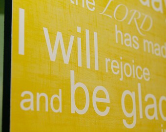 This Day I Will Be Glad, 10x12 Stand Out Print, Sunny Yellow