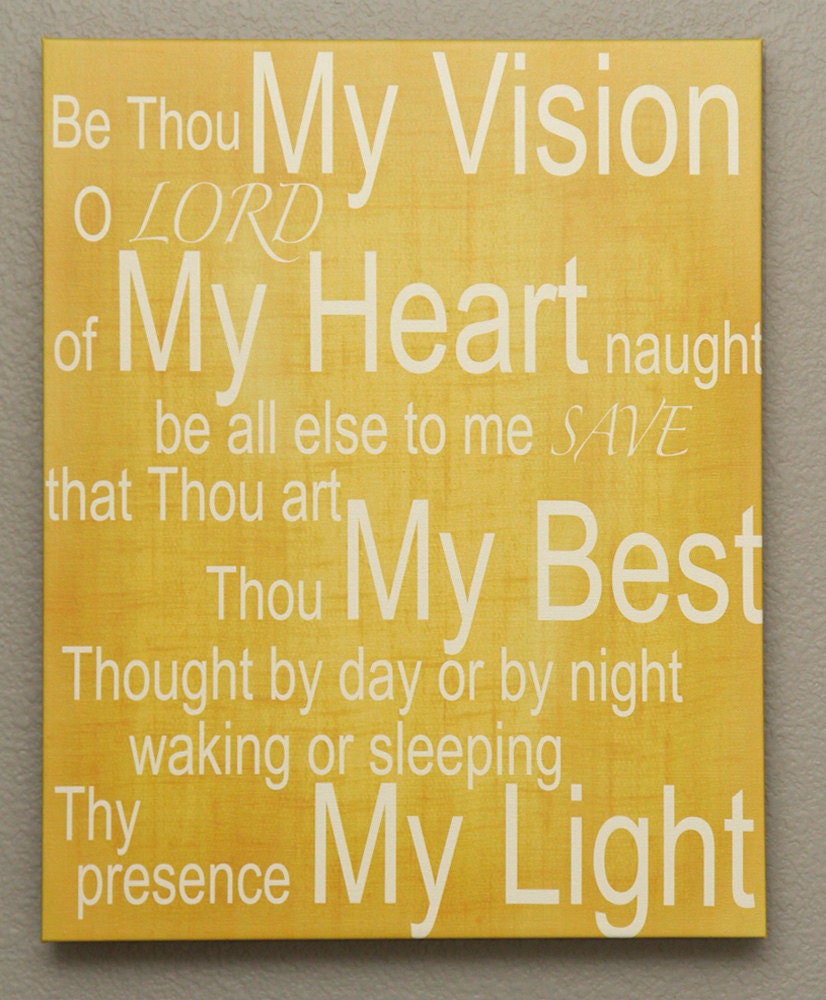 Be Thou My Vision, 16x20 Canvas Print