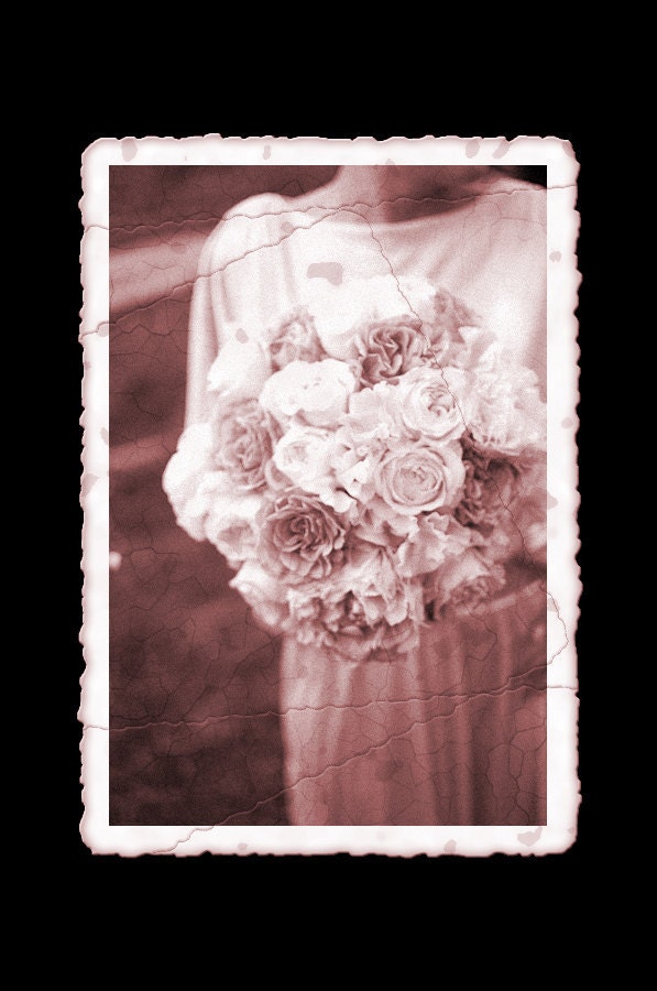 Whimsical romantic vintage pink hues wedding photo fine art print