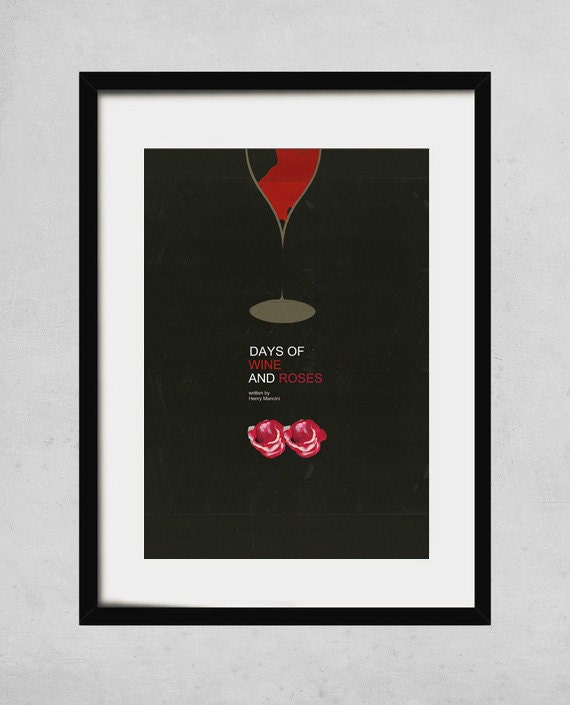 days of wine and roses- A3 art print- jazz music poster
