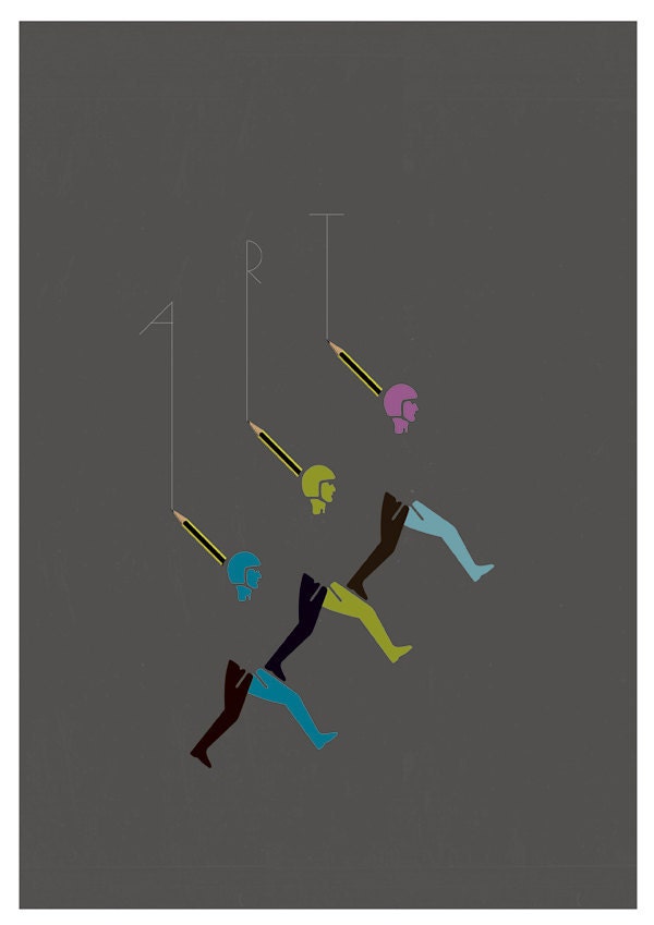 Art soldiers - art print- digital illustration