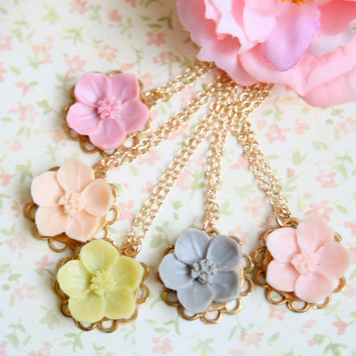Five Cherry Blossom Flower Bridal Party Bundle
