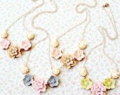 Reserved for Rachel-Three Bridesmaids Jewelry, Bridesmaids Necklaces, Four Bridesmaids Romantic Floral Necklaces