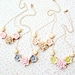 Reserved for Rachel-Three Bridesmaids Jewelry, Bridesmaids Necklaces, Four Bridesmaids Romantic Floral Necklaces