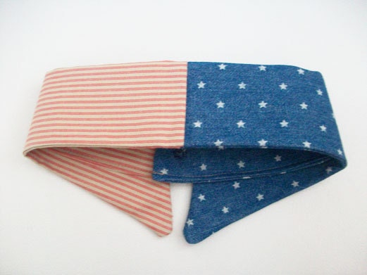 vintage american flag detachable collar america united states USA independence day stars and stripes