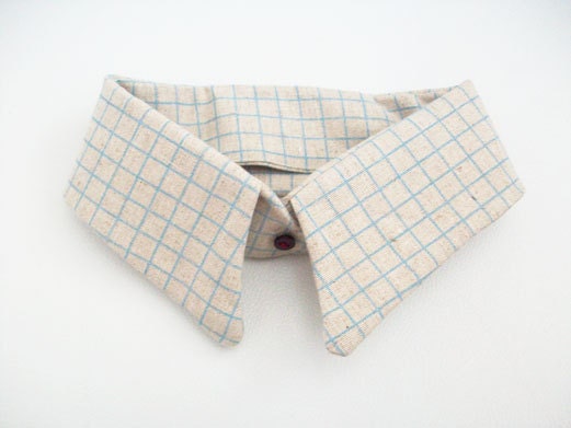 geek graph math paper detachable collar geek chic geekery kitsch SLIGHT FAULT