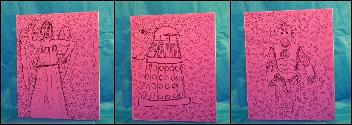 Doctor Who Villain Greeting Cards - Set of 3