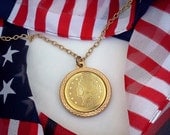 Vintage 1776 Twenty Dollar Gold Piece Necklace