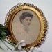 Victorian Oval Brass Portrait Frame and Photograph
