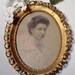 Victorian Oval Brass Portrait Frame and Photograph