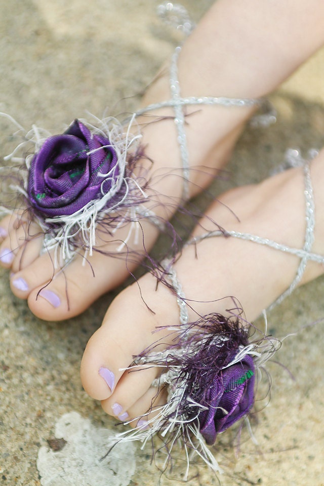 Barefoot Sandal- Rapunzel-Tangled- Purple- Fairytale Princess