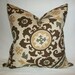 Accent Pillow.16x16 inch.Decorator Pillow Cover.Multi Colored Textured Suzani Pattern