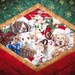 Christmas Tree Skirt Quilt  -  Puppy Christmas  -  100
