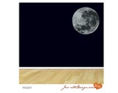 Full Moon Fabric Wall Decal - JanetteDesign