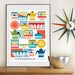 CATHRINEHOLM Mid Century Modern Kitchen Art, Poster Print (16x20)