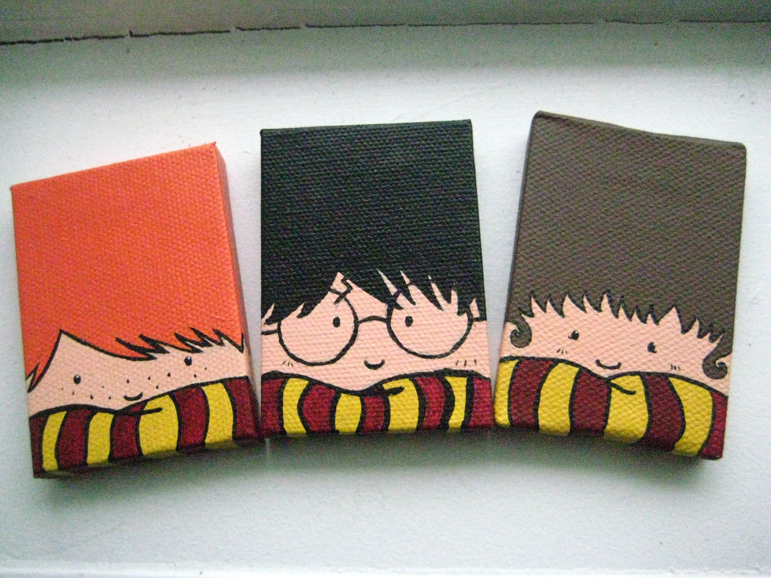 Painted Harry Potter Trio Magnets
