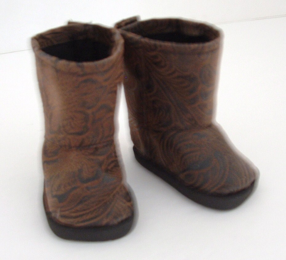 brown pleather boots