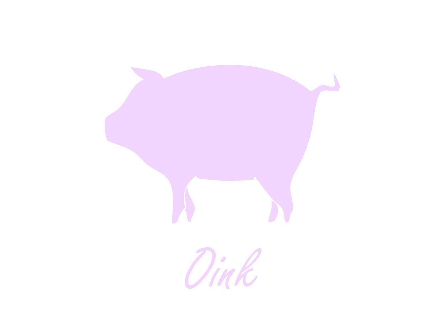 Pig Print 8 x 10
