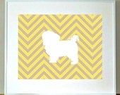 Maltese Silhouette Dog Print 8 x 10 Dog Wall Art