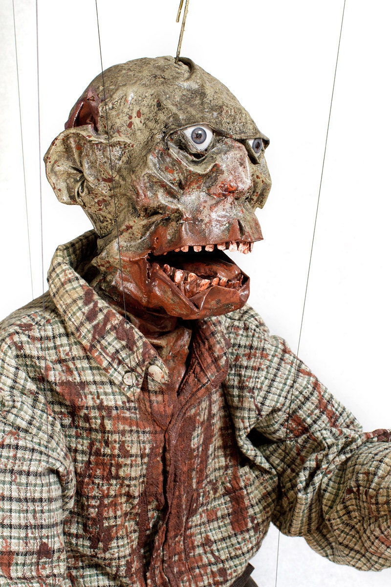 Paper  Mâché  Custom Made Zombie String Section Marionette
