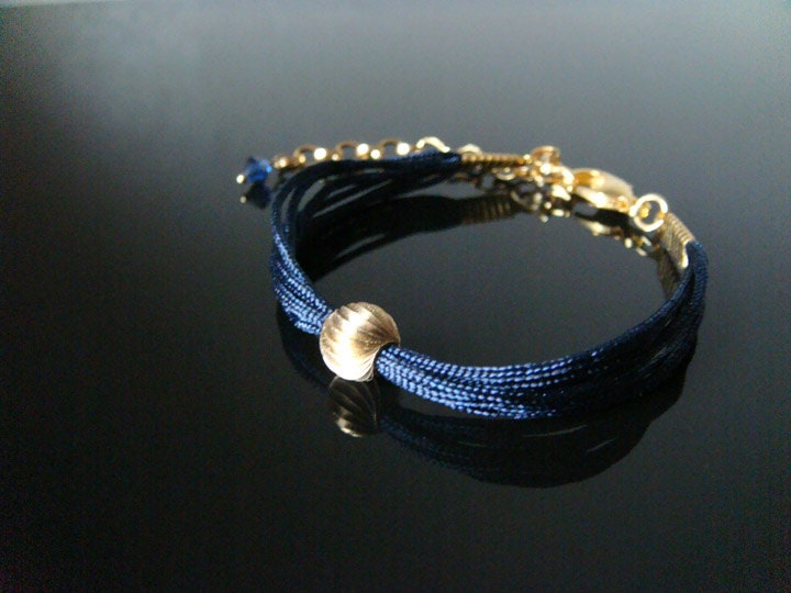 The Gable Collection Bracelet No.13 - Gold Ball Bead Crystal Chain