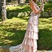 Blush Pink Lace Bohemian Wedding Dress / Bridal Wedding Gown / Handmade by SuzannaM Designs