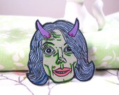 Michael Jackson plastic brooch OOAK