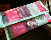 Kindle, Kindle Paperwhite, Kindle Paperwhite 3G Cover Handmade Quilted Cotton OOAK Purple and Blue Batik
