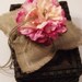 Wedding Ring Pillow Rustic Burlap Personalized