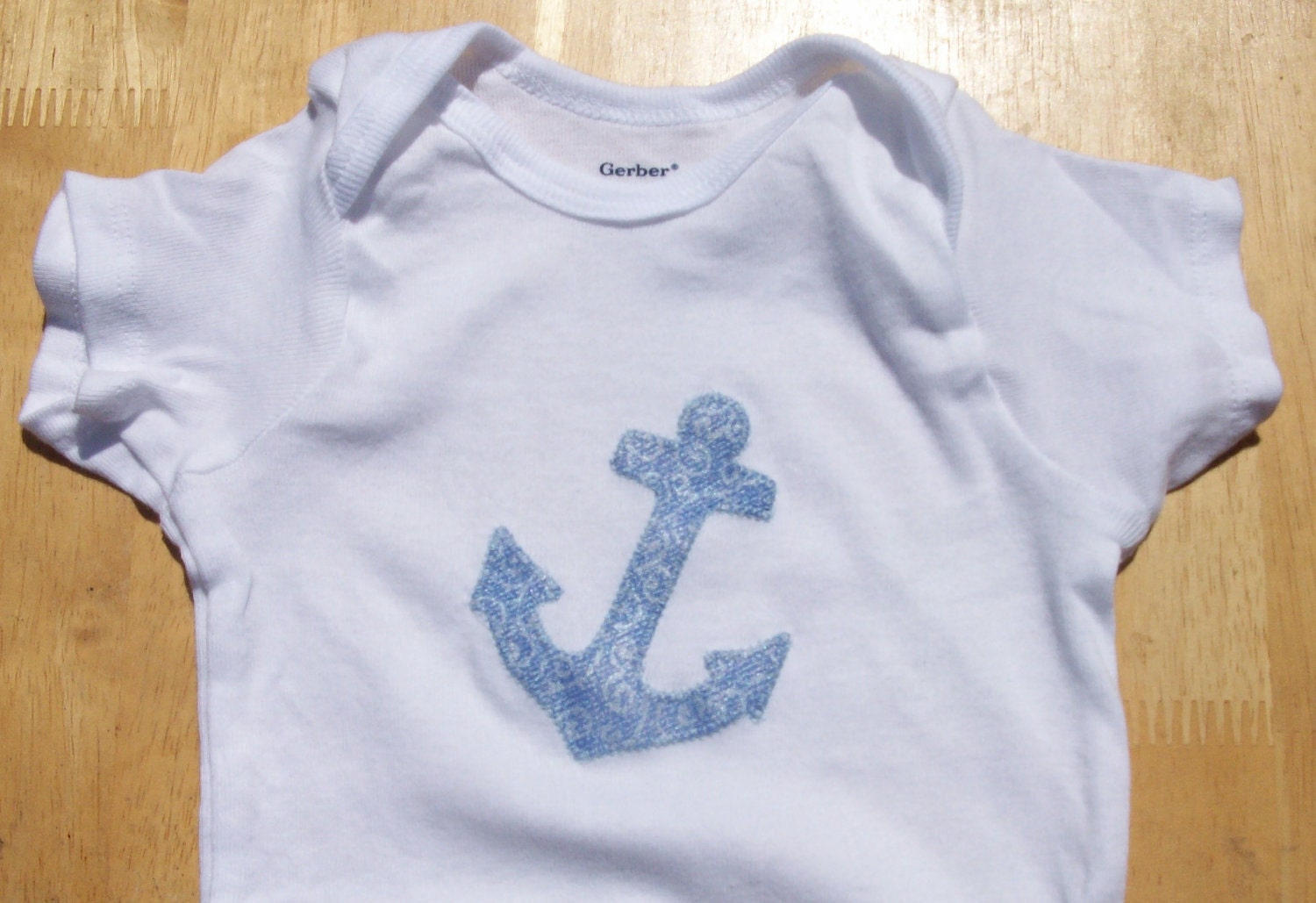 Blue Anchor Nautical Onesie