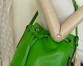 Leather Messenger - Leather Satchel - Shoulder Bag - Shopper Bag - Ipad Bag - Briefcase Bag Purse in Dark Green
