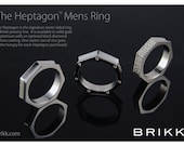 The Heptagon Ring for Men in solid Platinum