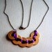 Braided brass circles NECKLACE with antique bronze chain - handmade: Choose your colour